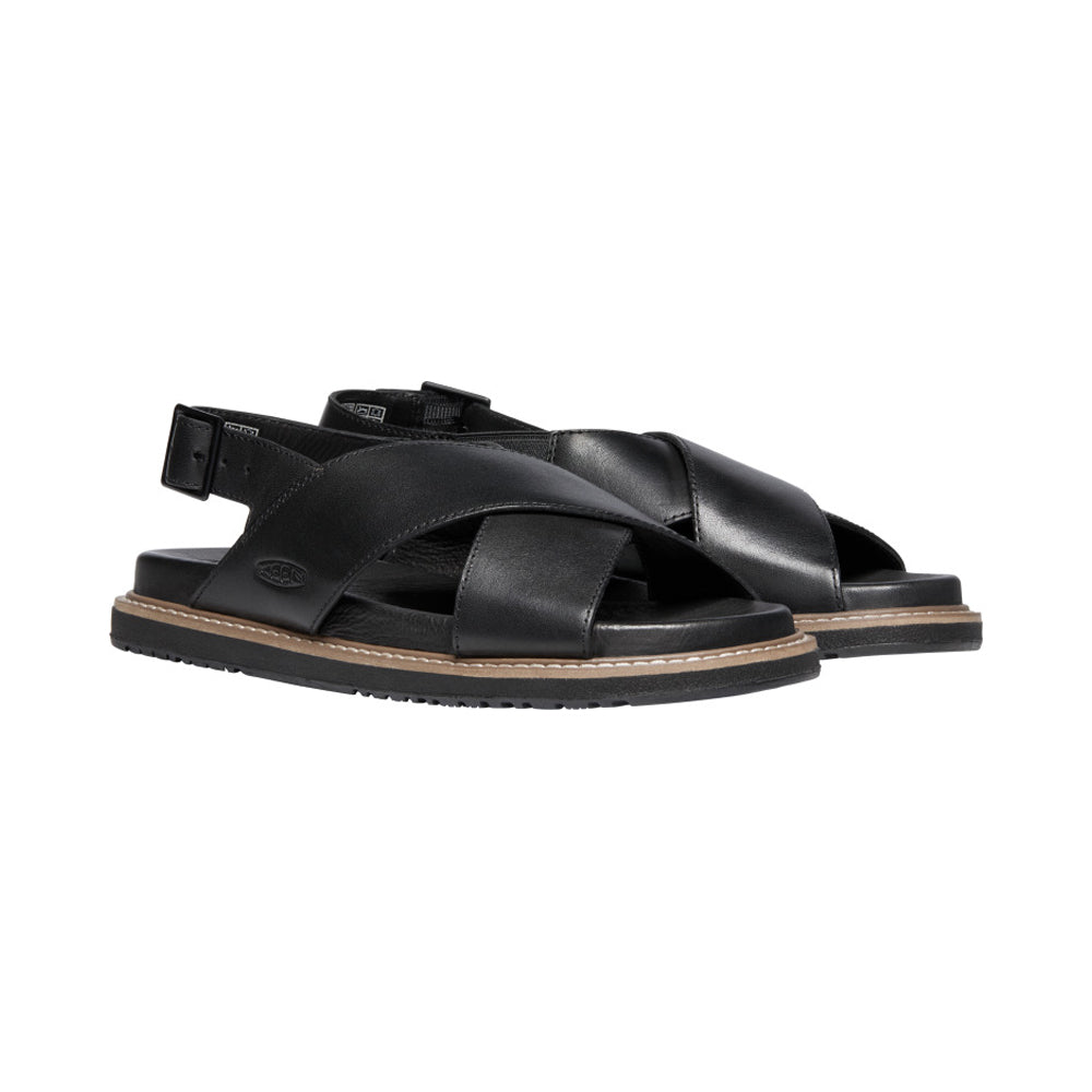 Women's Lana Cross Strap Sandal - Black/Black