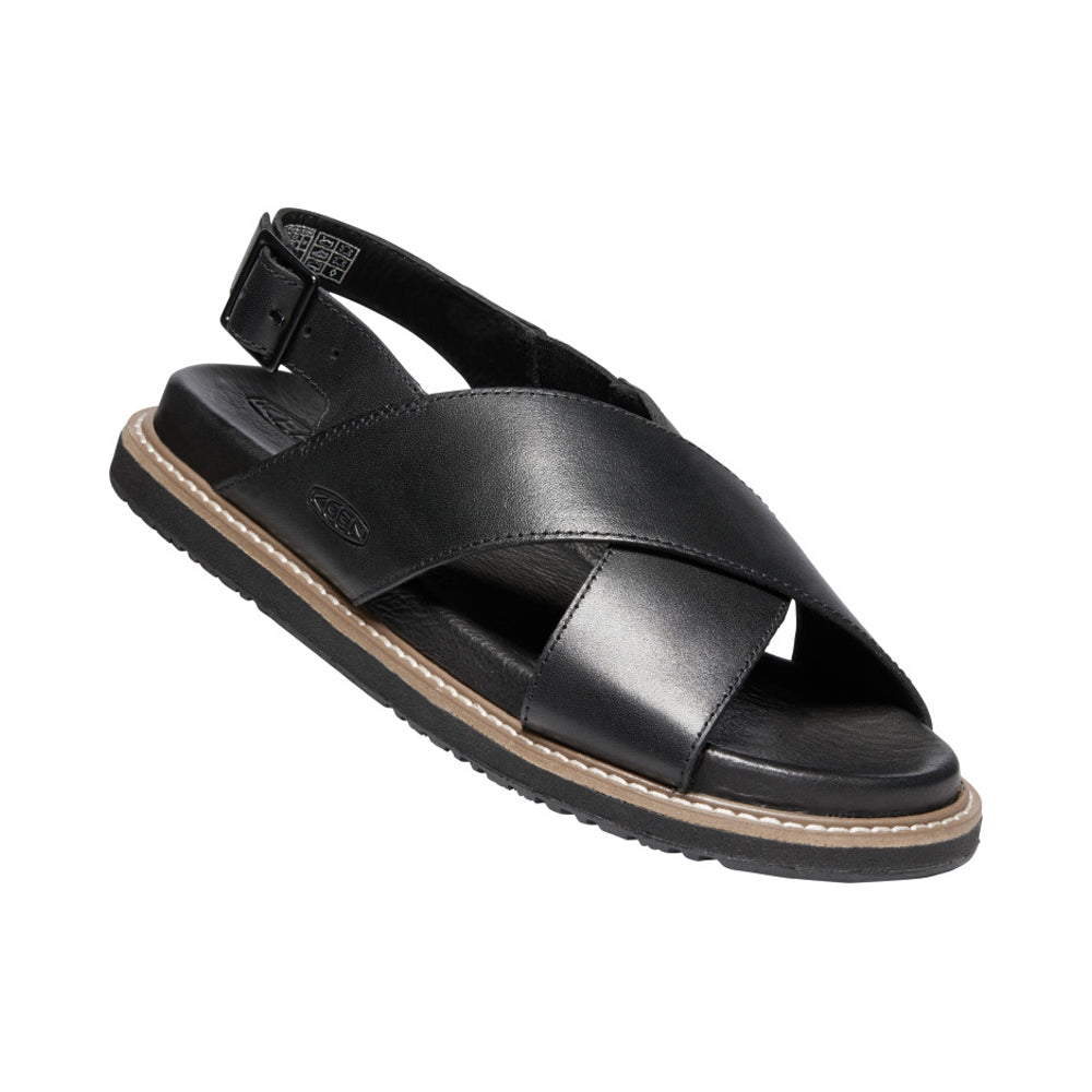 Women's Lana Cross Strap Sandal - Black/Black