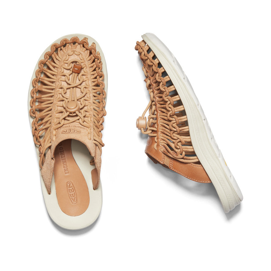 Women s UNEEK Premium Leather Slide Cookie Dough