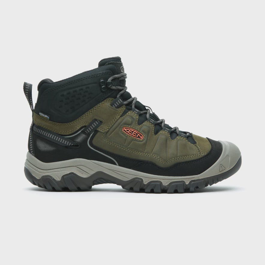 Men's Targhee IV Waterproof Hiking Boot - Dark Olive/Gold Flame